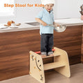Wooden Climbing Toy Triangle Climber Set with Seesaw-Multicolor